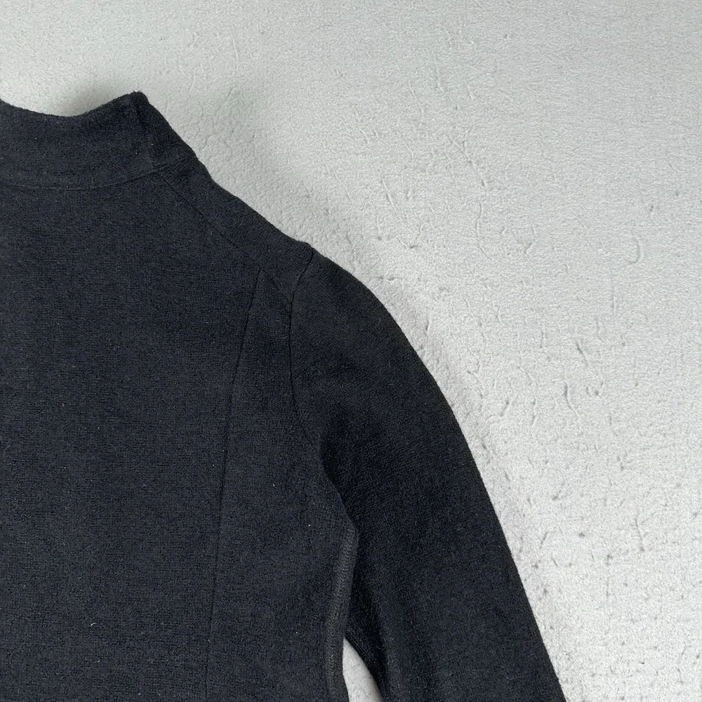 Ibex Jacket Womens Small Black BACKBAY Zque Merino Wool Tunic Full Zip Mock Neck